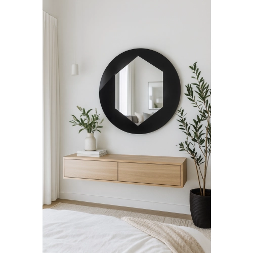 Okrągłe lustro dekoracyjne - KRAFT